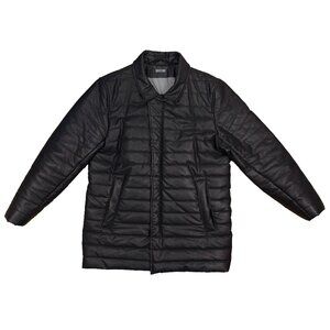 M0851 Insulated Water Resistant Quilted Black Puffer Jacket Size L‎